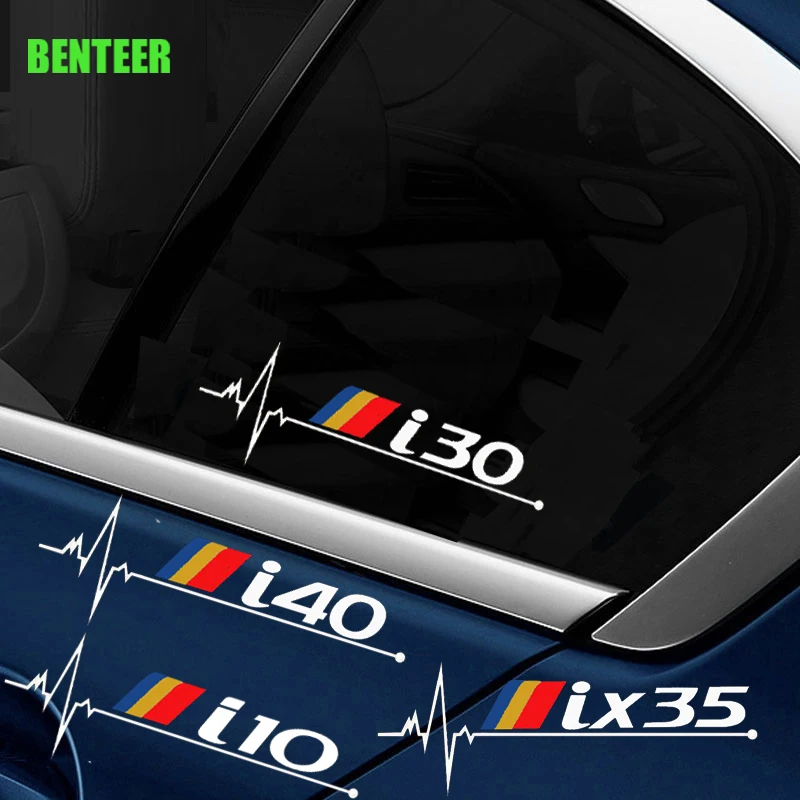 

2Pcs Car Windows Sticker For Hyundai i40 i30 i10 i20 IX35 GDi