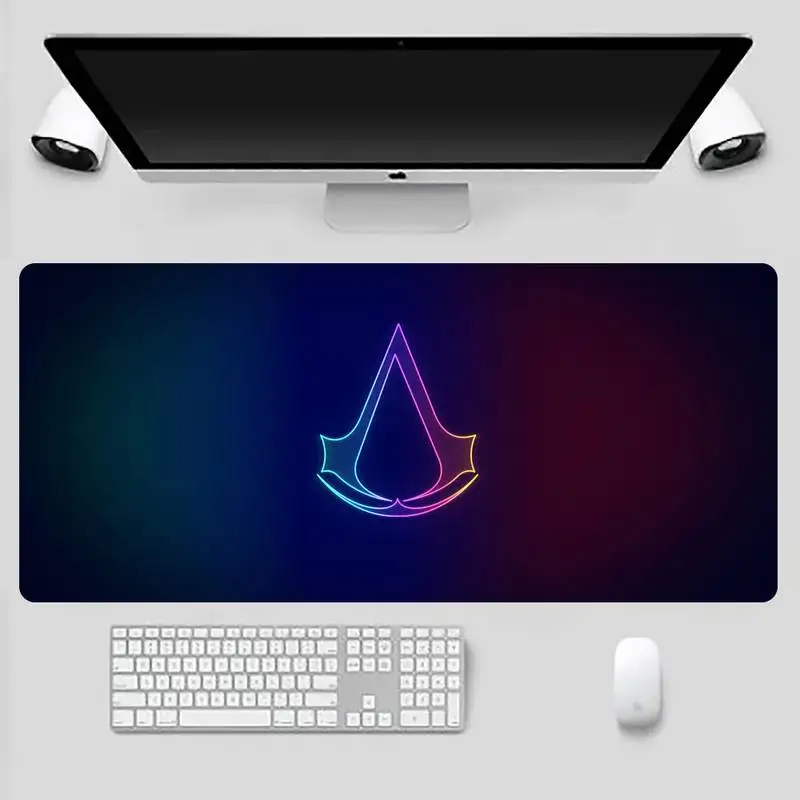 

Assassin's Creed Crest Natural Rubber Gaming mousepad Desk Mat Desk Table Protect Game Office Work Mouse Mat pad X XL mouse pad