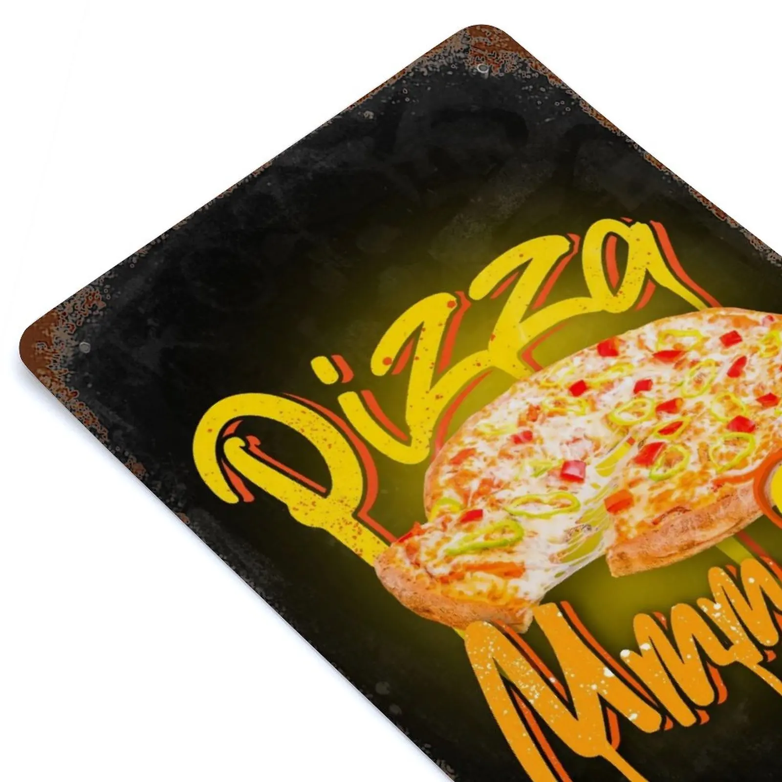 

Pizza One Love Fast Food Printed Vintage Metal Poster Home Pub Bar Garage Wall Decoration Tin Sign Plaque Decor