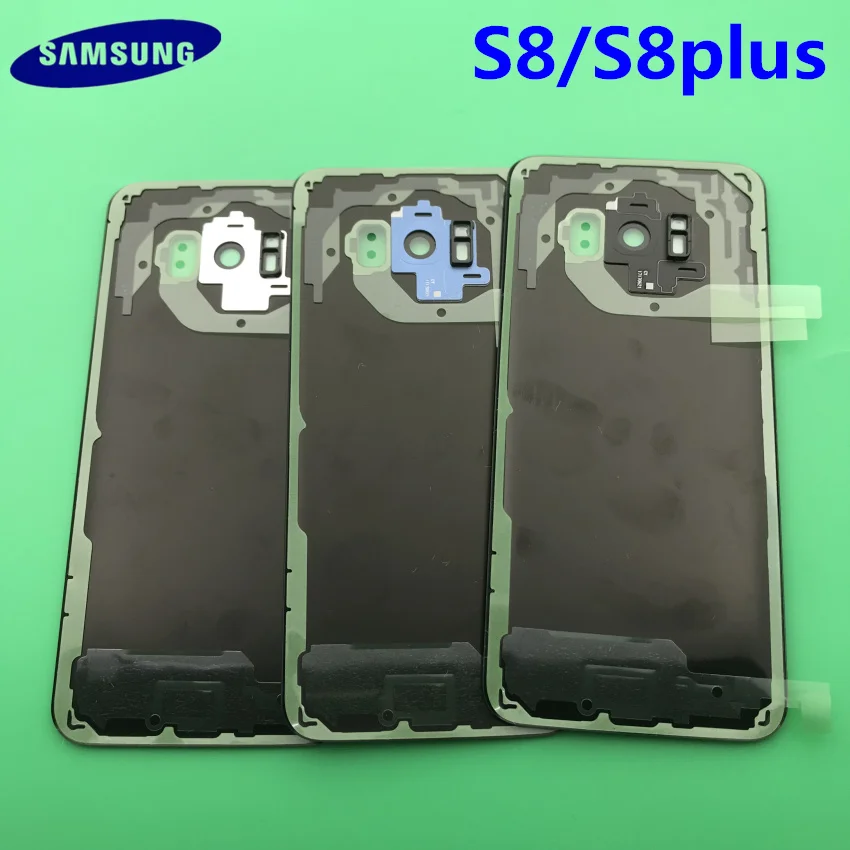 Передний экран стекло объектив samsung Galaxy s8 edge G950 S8 plus G955 Задняя крышка батареи задняя крышка корпус с клеем