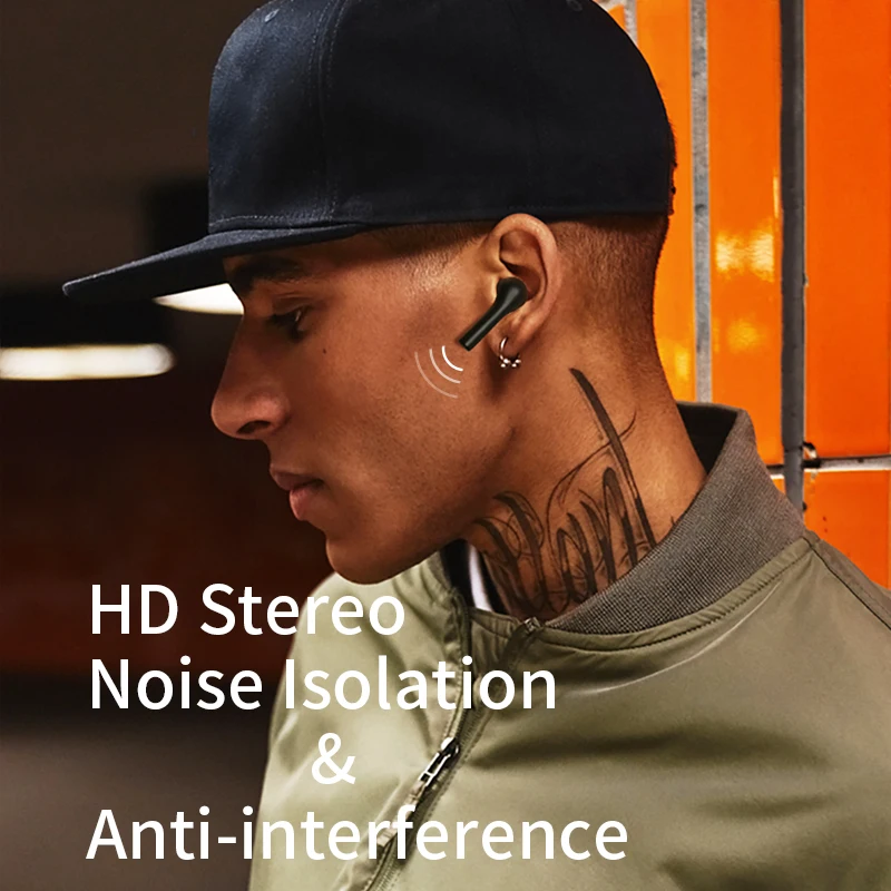 

QCY T5 Bluetooth Earphones V5.0 Wireless Headphones Touch Control Stereo HD talking with 380mAh battery charging box
