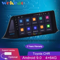 wekeao 9 1 din android 9 0 car radio automotivo for toyota chr c hr car dvd multimedia player auto gps navigation 2016 2017