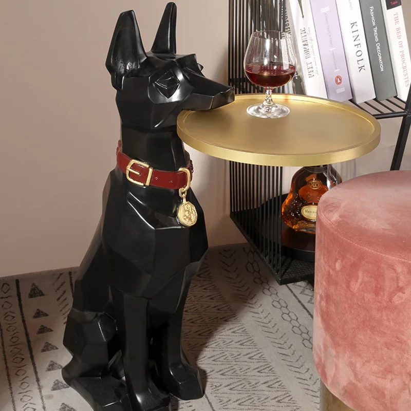 

Пола собака украшения творческий большой животные много-функциональная хранения журнальный столик для гостиной мягкие домашние украшения