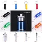 Водонепроницаемый Алюминий Таблетки Коробка Чехол Бутылка Кэш наркотиков держатель брелок контейнер медицинский ящик для здоровья