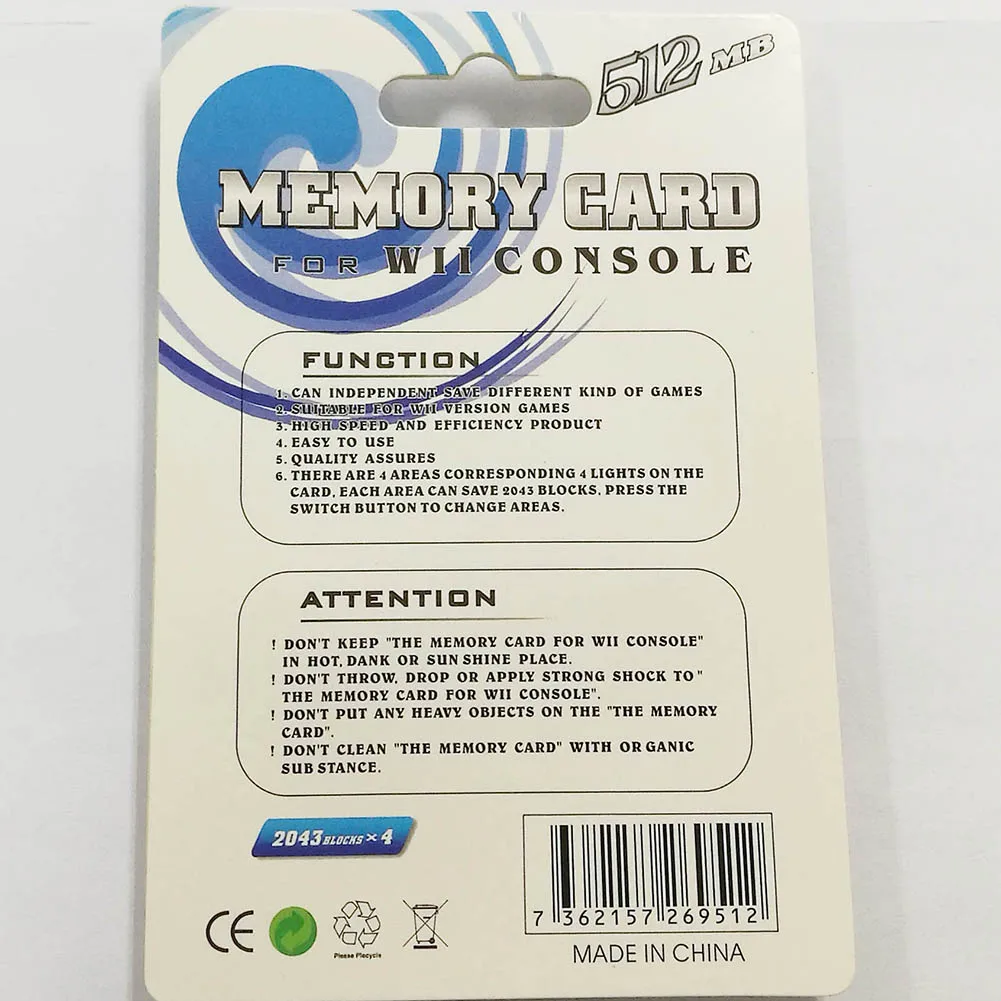 Карта памяти 512 Мб для Nintendo Wii Game Cube синий цвет быстрая доставка | Электроника