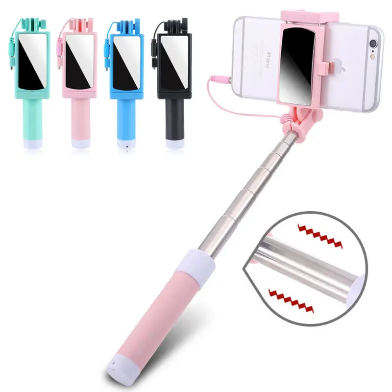 Мини Выдвижная телескопическая селфи палка для мобильного телефона монопод