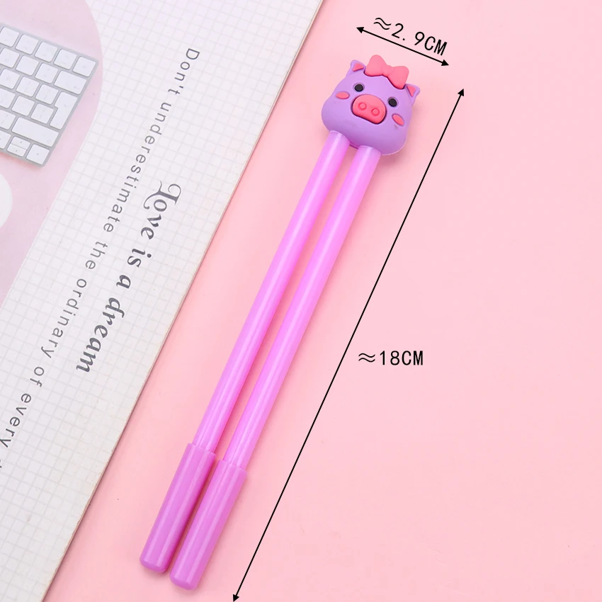 2 шт./пара ленивый штраф ручка 0,5 мм, принт с героями мультфильмов Kawaii, Животные записи пара гелевая ручка школы и офиса письменные принадлежности Канцтовары для студентов