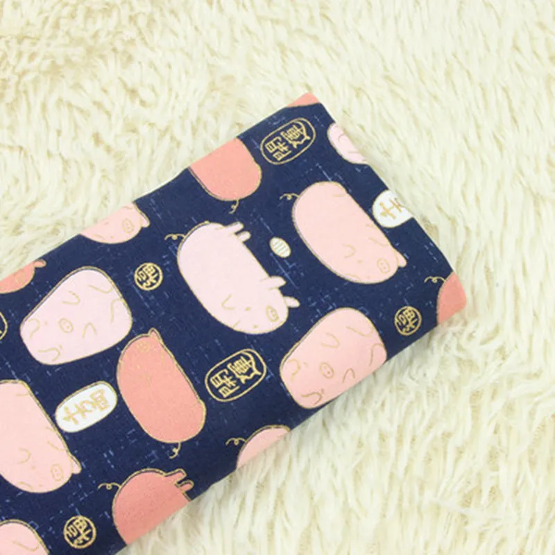 Половинная утолщенная хлопчатобумажная ткань с мультяшным рисунком золотой