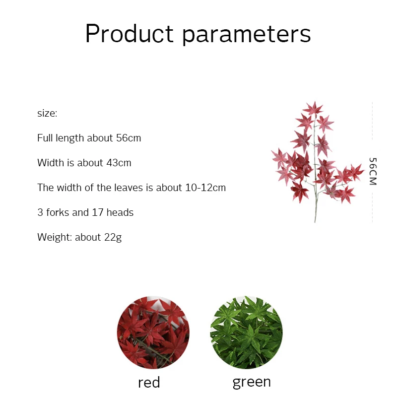 Осенний кленовый лист искусственный шелк зеленое растение декор для