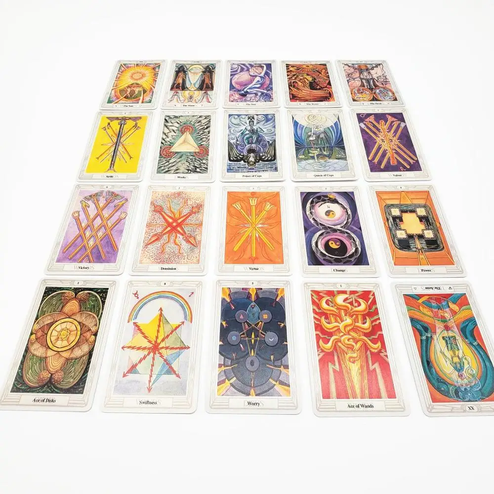 ThothTarot Deck 78 Cards Future Fate Indicator Forecasting Gift Table Game Board | Спорт и развлечения