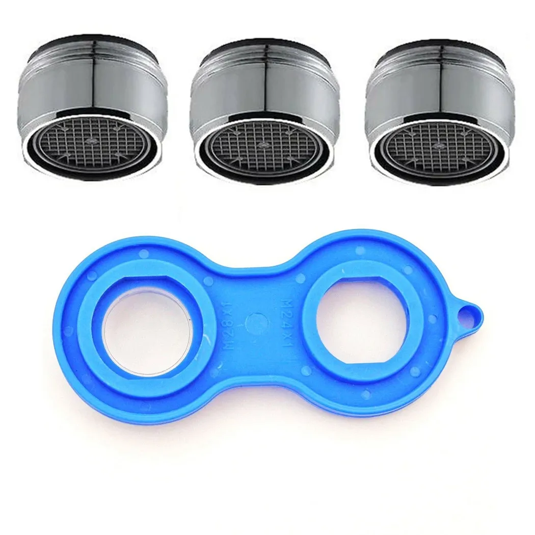 

24mm Bathroom Kitchen Water Saving Faucet Tap Aerator Male Female Removable Nozzle Spout Diffuser Filter With Installation Tool