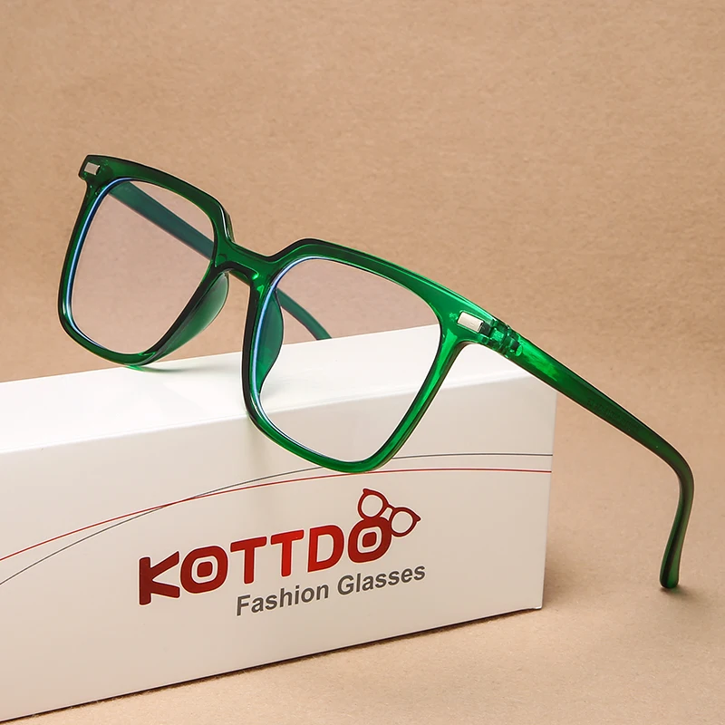 

Kottdo Vintage Square Women Eye Glasses Frames Classic Transparent Anti-Blue Light Eyeglasses Optical Myopia Spectacle Eyewear