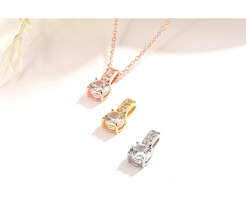14K розовое золото ожерелье с драгоценными камнями кулон для женщин Colgante Plata De Ley Mujer Серебро S925 ювелирные изделия пирсционки ювелирные изделия кулон