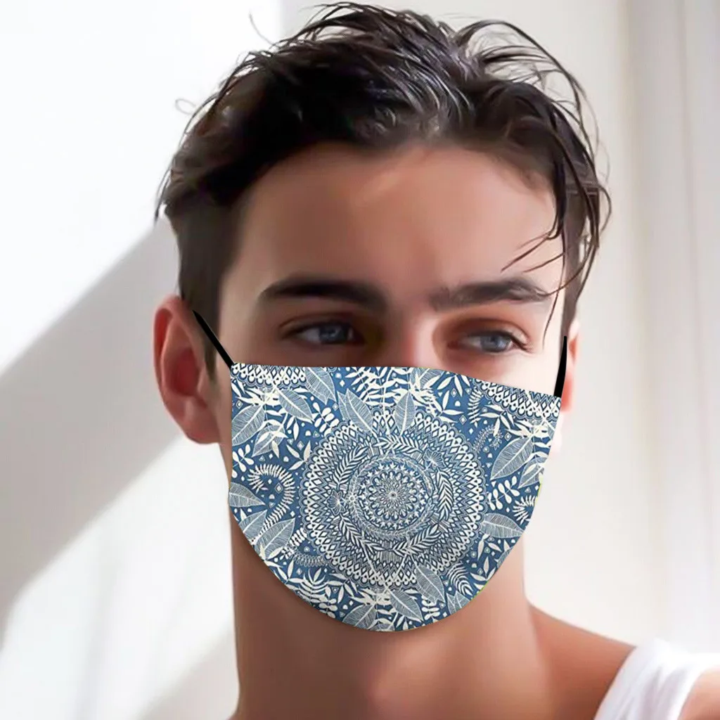 

1/2/5PCS Adults Mouth masks Unisex Reusable Dustproof Print Washable Protective Masks Mascarillas Face Shield Masque Facial Mask