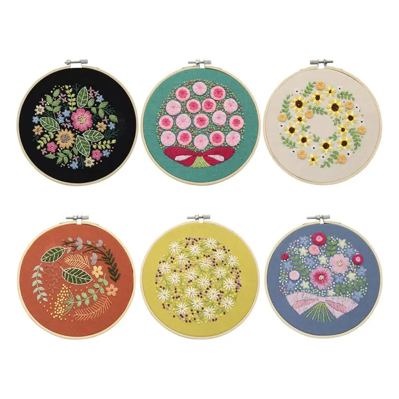 Набор лент для вышивки в европейском стиле с цветами рукоделие крестом