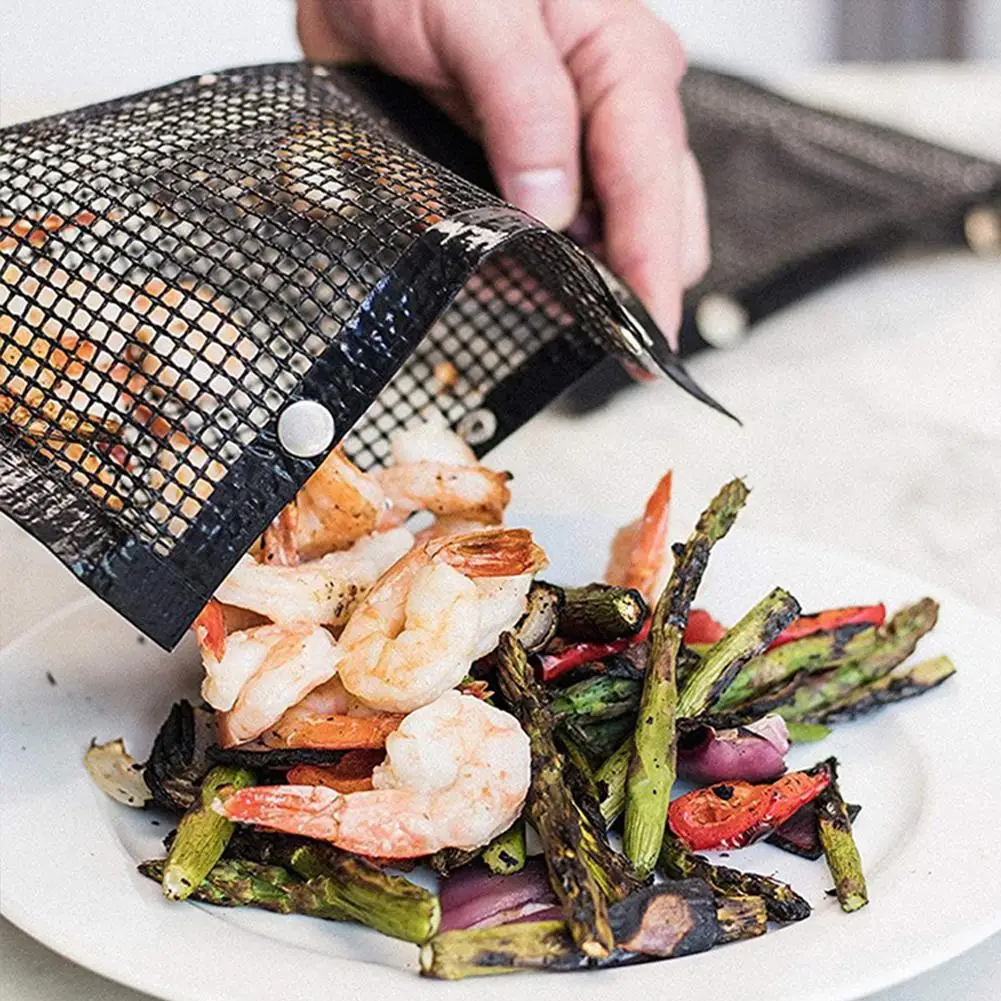 Сетчатая Сумка для барбекю и гриля многоразовый сетчатый мешок из ПТФЭ