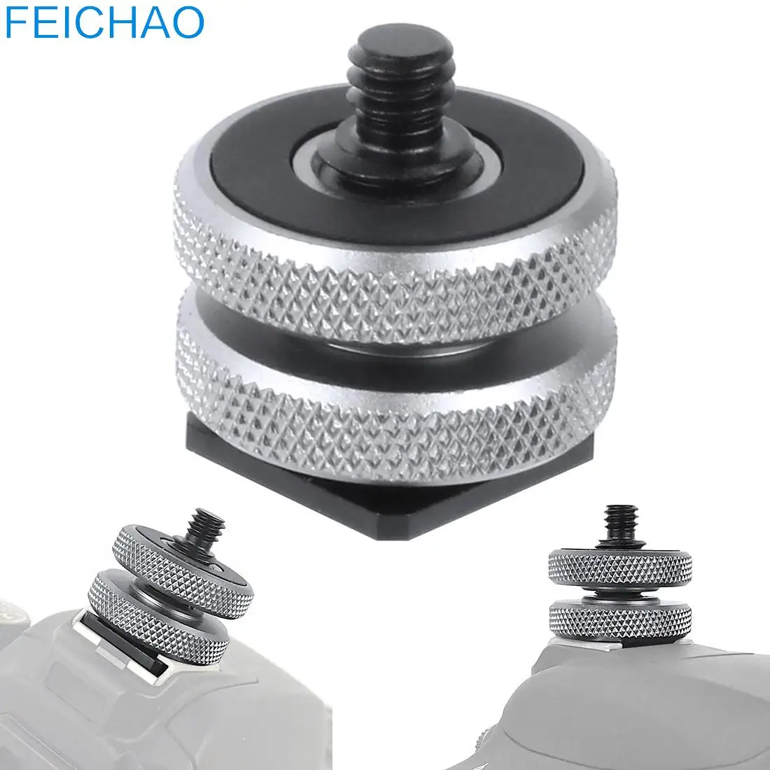 Одиночные двойные гайки крепление холодного башмака 3/8 1/4 5/8 Штатив для вспышки