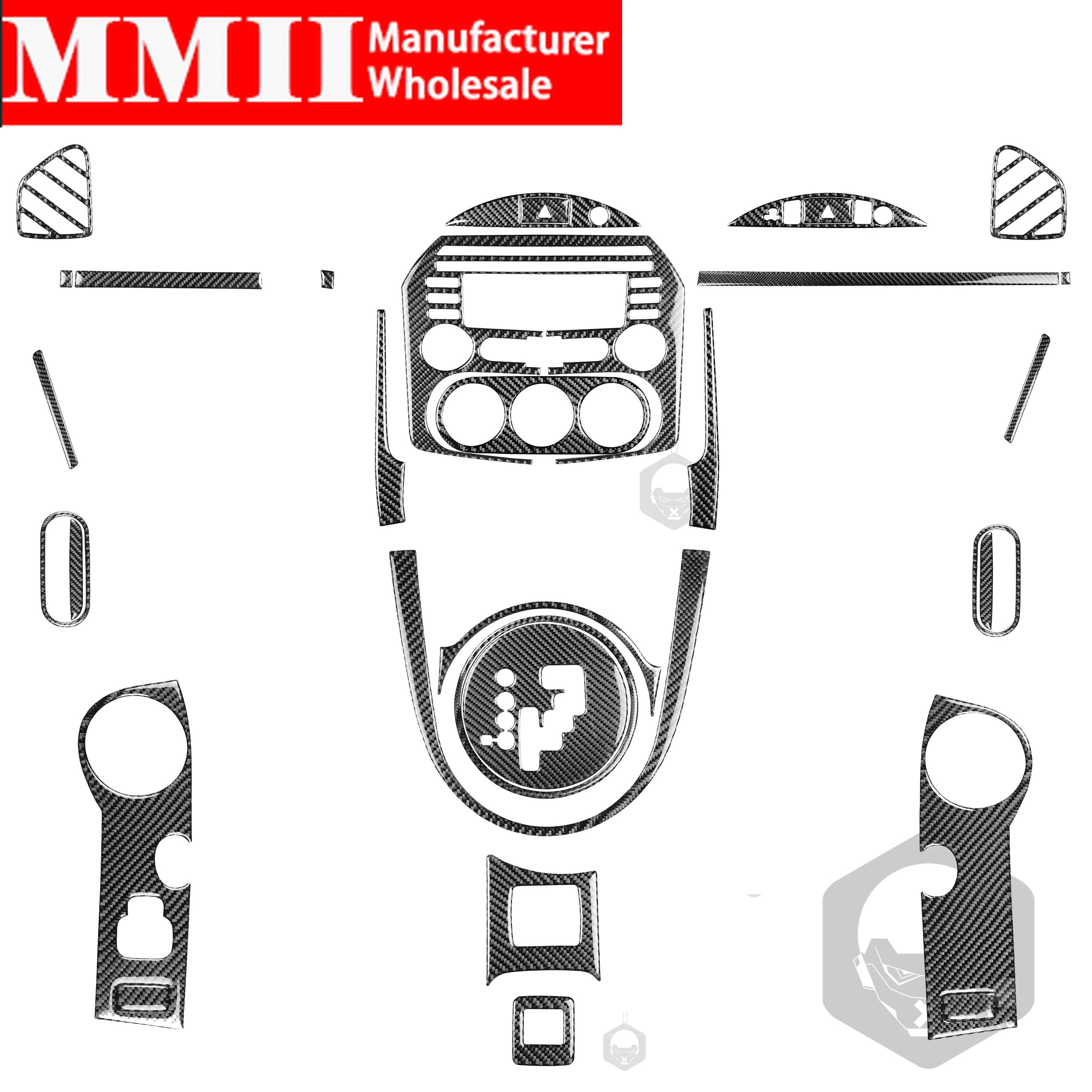 Carbon Fiber Interior Trim Car Accessories For Mazda MX-5 Miata MX5 NC 2009-2015 Roadster CD Dashboard Door Gear Box AC Sticker