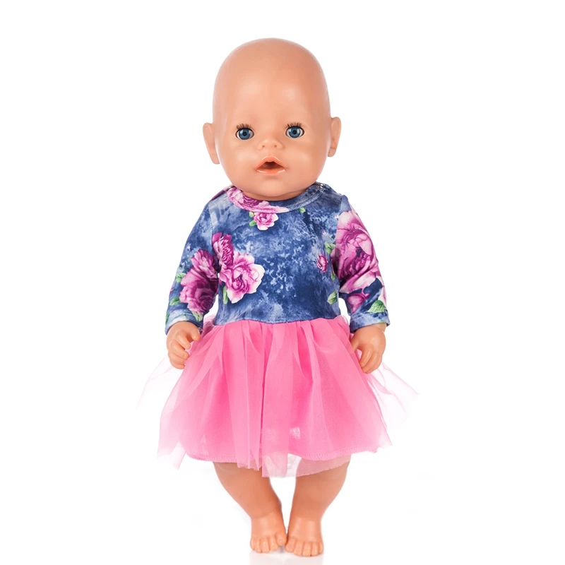 

Baby new born Fit 17 inch 43cm Doll Accessories Veil Dress Doll Clothes For Baby Festiival Gift