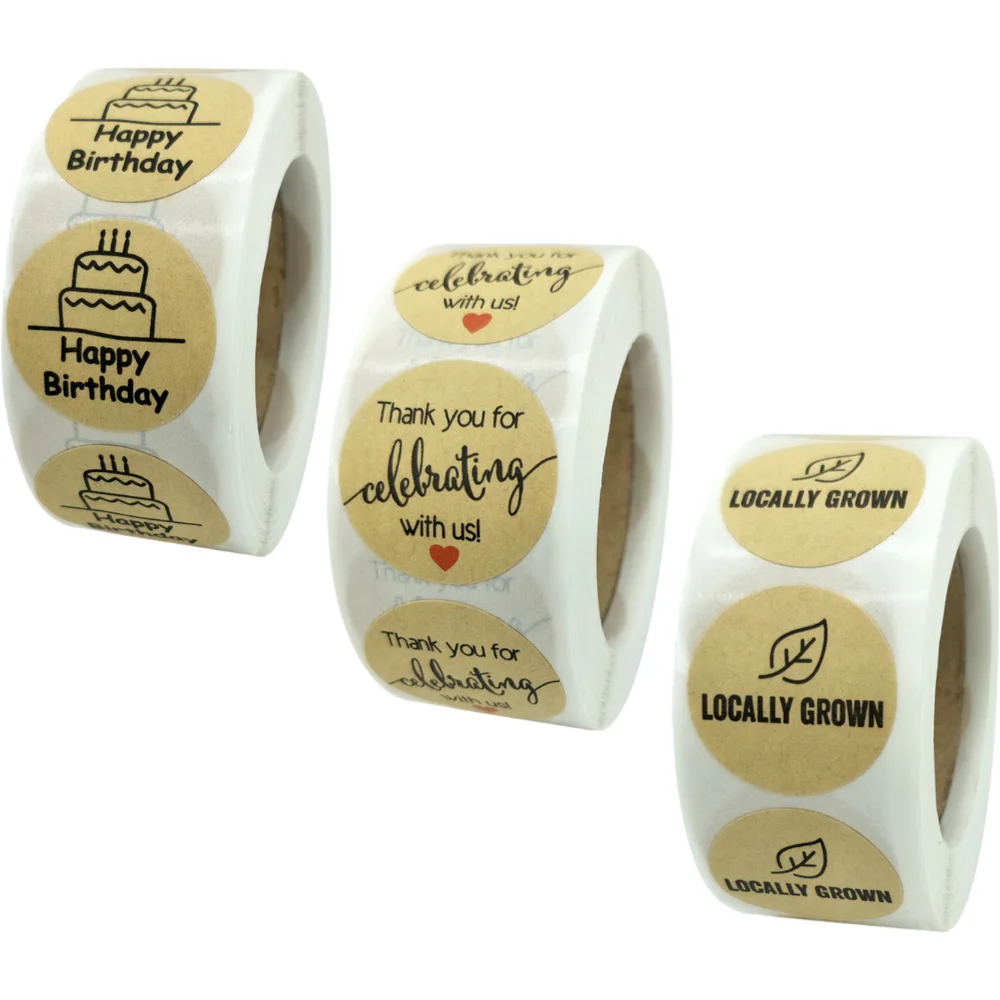 

Наклейки для выпечки торта, водостойкие, 1 дюйм, 500 шт./рулон, наклейка «спасибо»