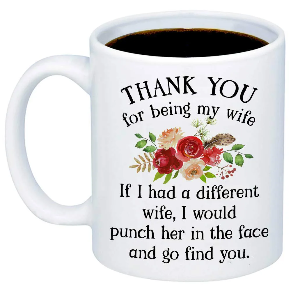 Подарки для жены спасибо за то что вы моя жена кофейная кружка милая уникальная