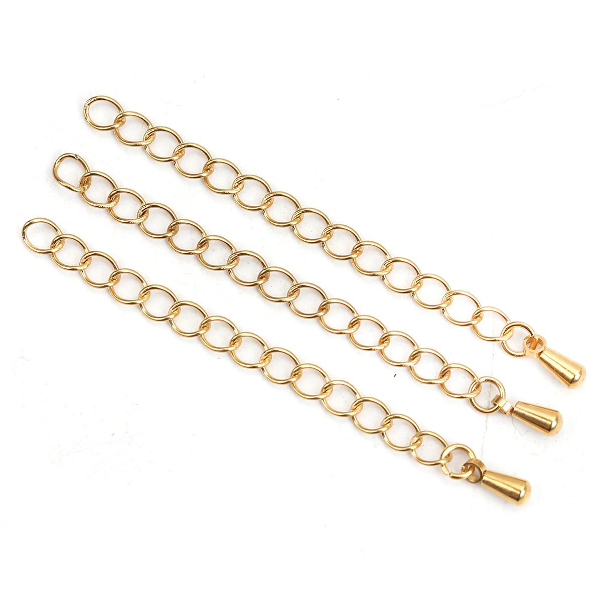 

1 Piece 6cm Stainless Steel Extender Chain With Gold Plated Drop For Jewelry Making Necklace Bracelet Handmade DIY Accessories