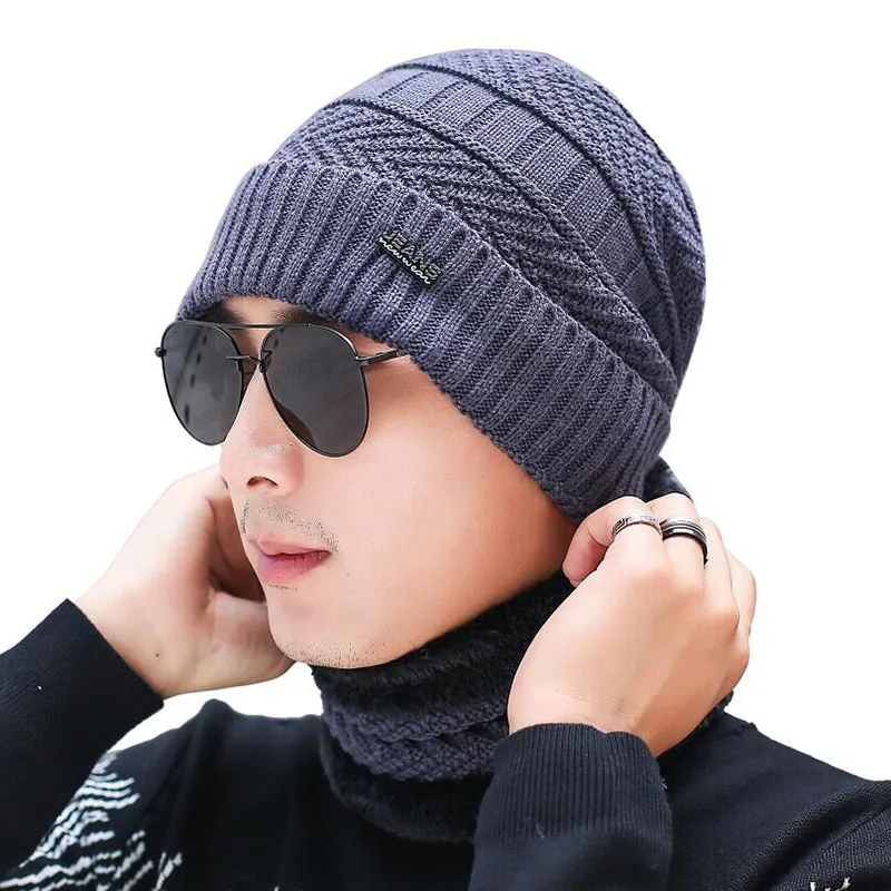 2019 новая зимняя шапка маска вязаные шапки для женщин обувь на теплом меху Лыжная