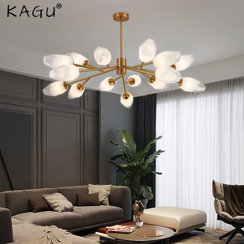 

Modern Home LED Chandelier Nordic Luxury Glass Living Room Chandelier Ceiling Dining Lamp Bedroom Decoration Chandelier Lighting
