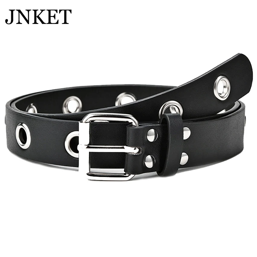 

JNKET Новая женская Заколка Для панка пряжки ремня люверс с заклепками пояс для талии, пояс из пу кожаный поясной ремень модные повседневные д...
