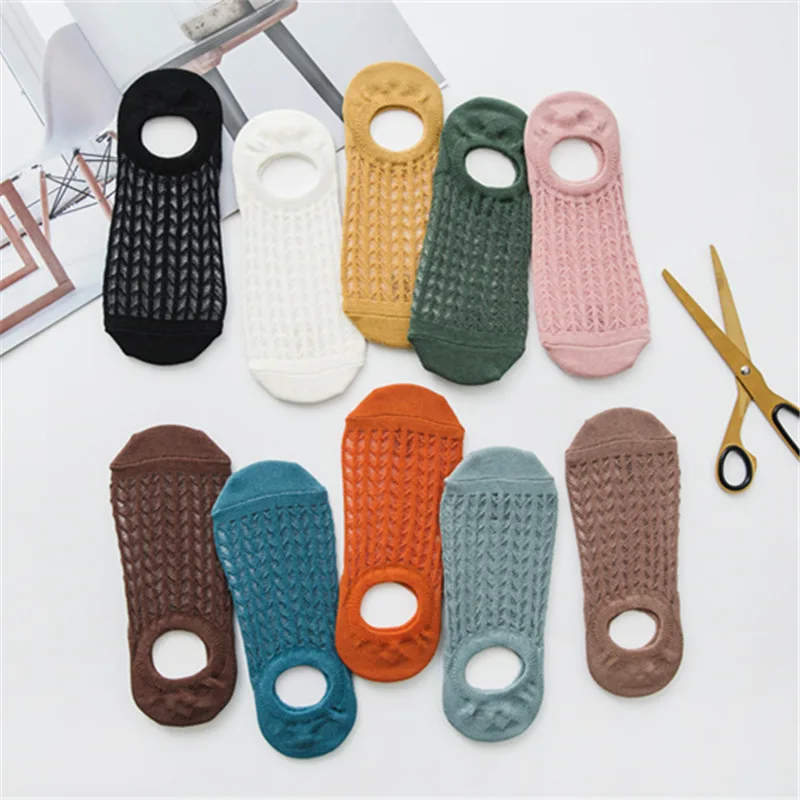 

20 pieces = 10 Pairs/lot Invisible Candy Cotton Breathable Socks for Women Summer Girls Casual Short Ankle Boat Low Cut Lady Sox