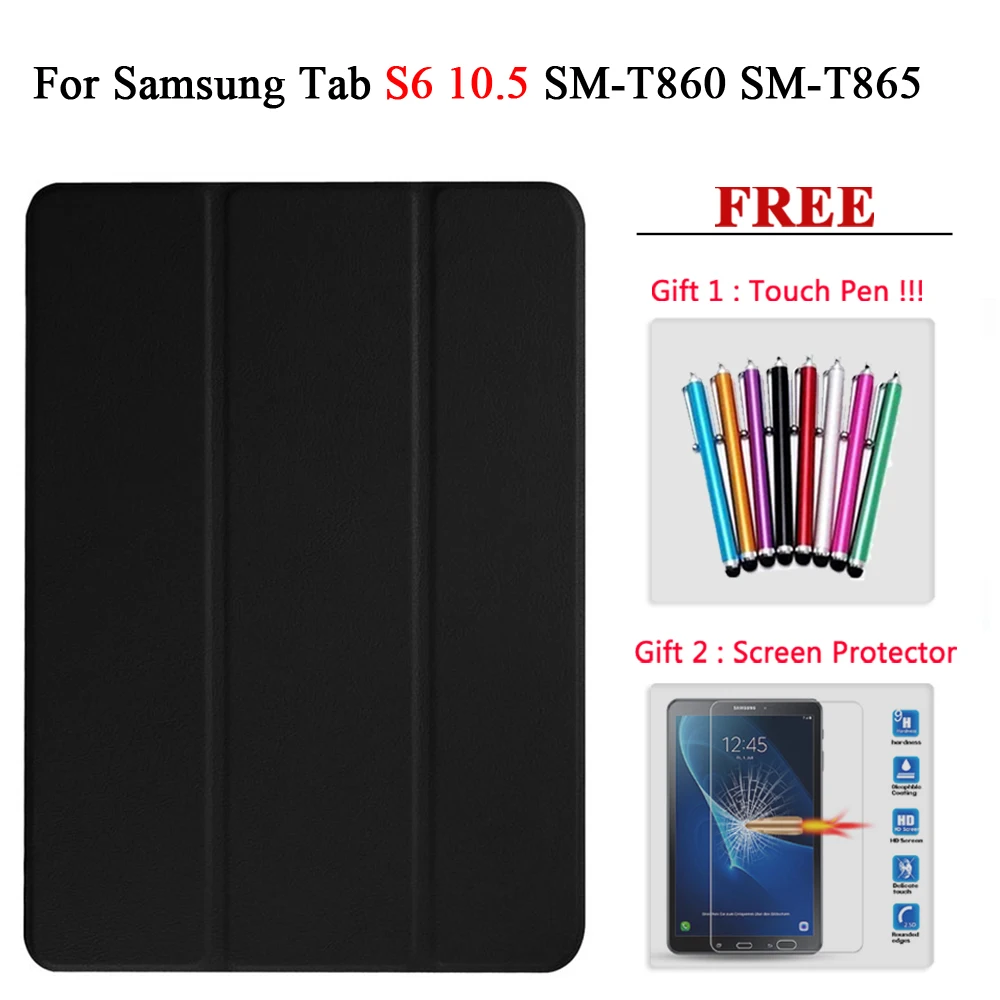 Tab S6 10.5 T860 hei Экран протектор Стекло Tab S6/S5e/E+ чехол для планшета чехол для Samsung Galaxy Tab E 9,6/S5e/S6 10,5 SM T860 T865 T720 T725 T560 T561 - Цвет: Tab S6 10.5 T860 hei