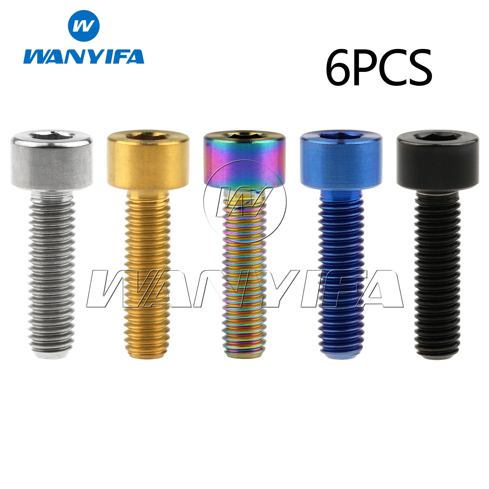 Вanyifa титановый Ti Болт M5X18 мм винты с шестигранной головкой для велосипедного