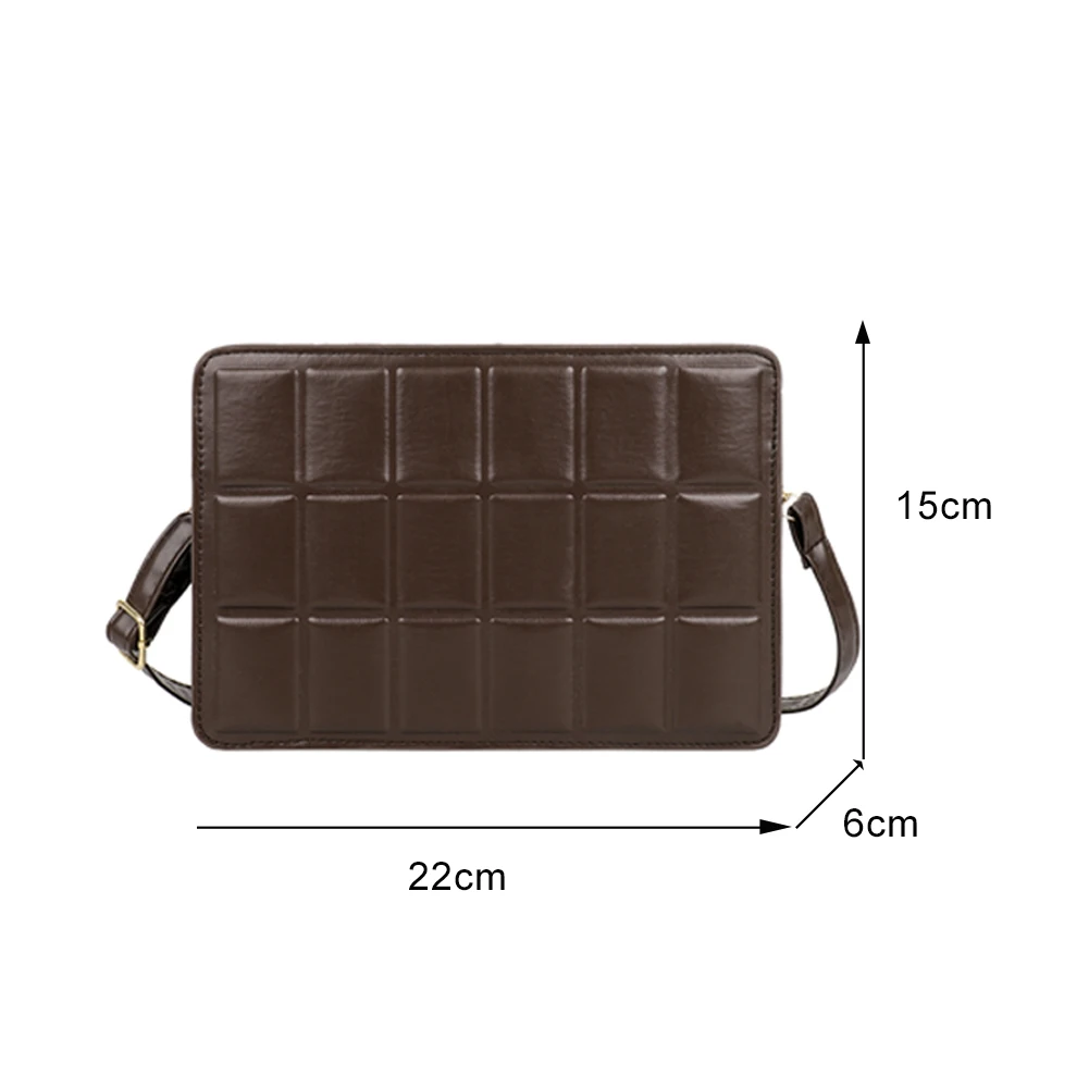 

Fashion Exquisite Shopping Shoulder Bag Women Commuter Lattice Handbags Totes Leather Ladies Street Casual Solid Messenger Bags