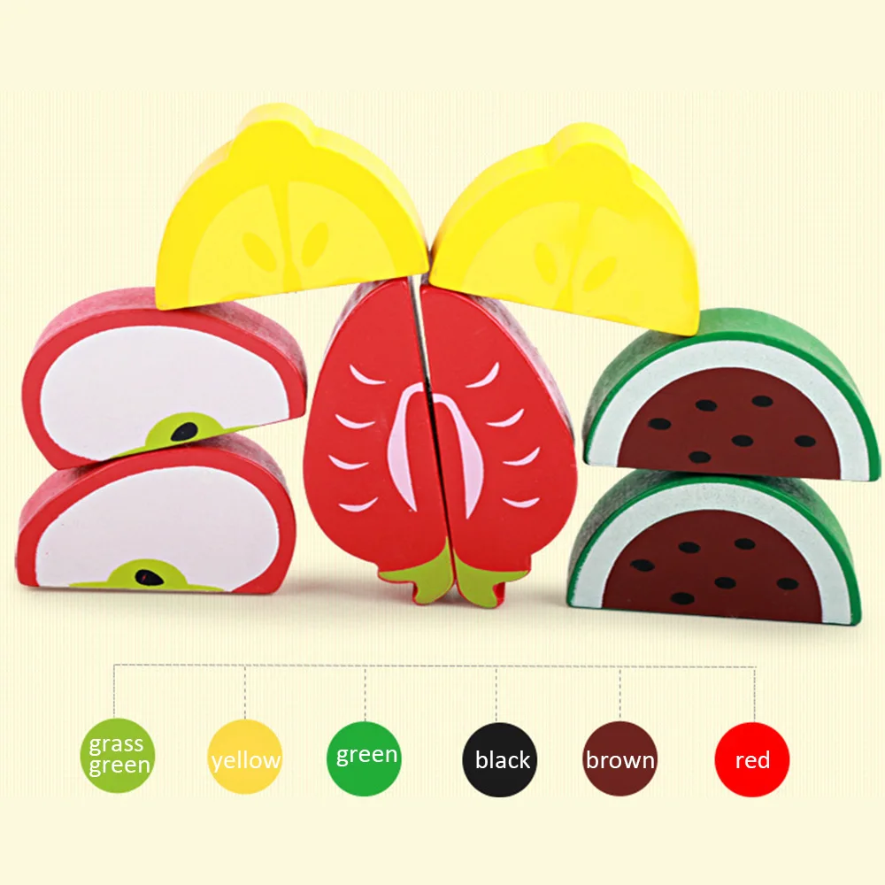 Детские деревянные игрушки Деревянная Кухня резка фруктов и доска для резки