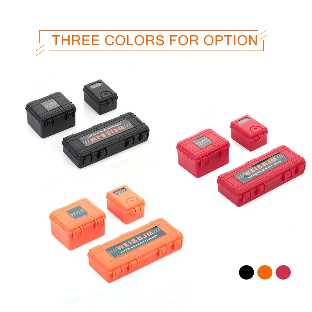 1/10 RC Truck Safety Equipment Case 3pcs Decorative Tool Box Screws Gadgets Storage for HSP Redcat Rc4wd Tamiya Parts | Игрушки и хобби