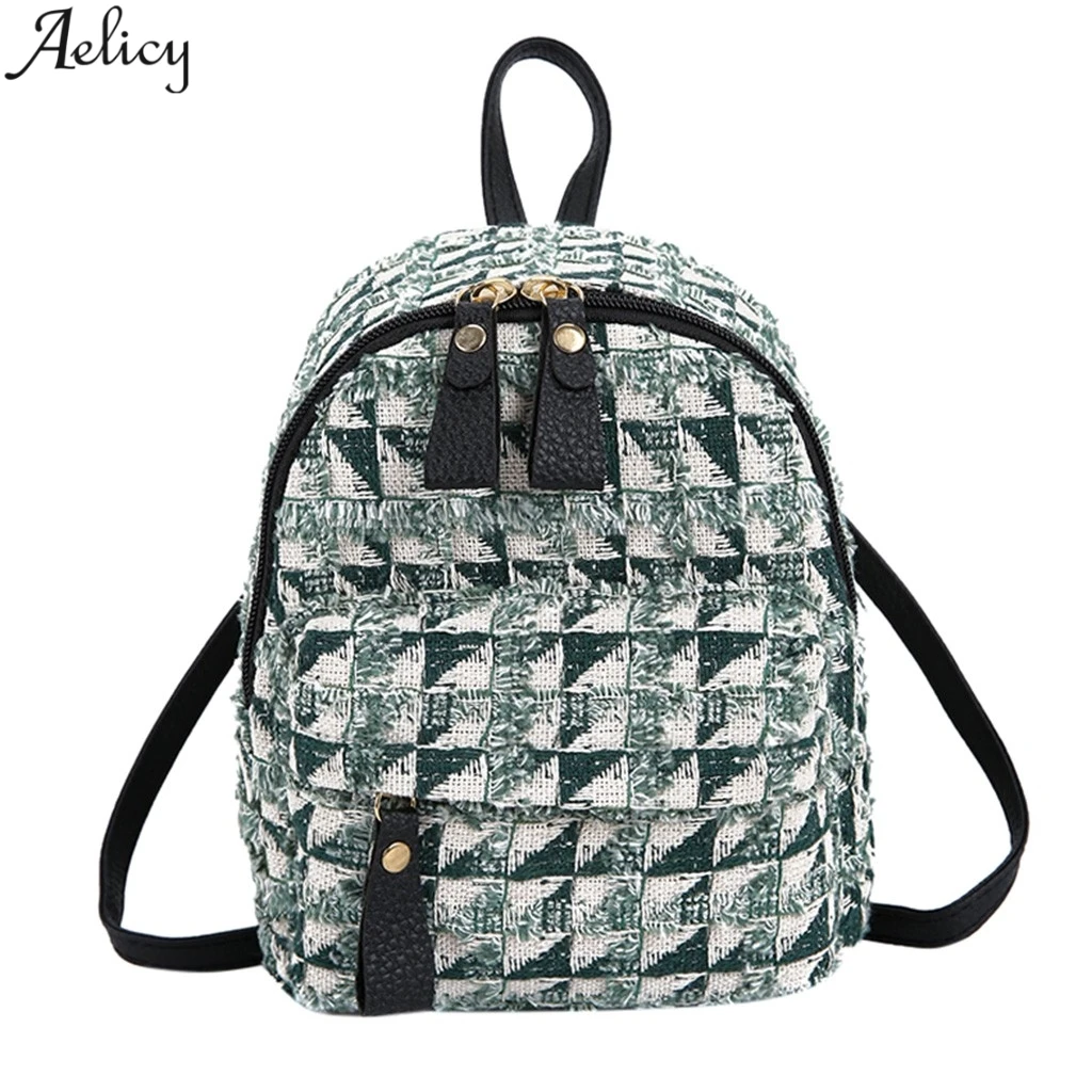 Сумка Aelicy Женская Повседневная модный однотонный простой холщовый ранец на