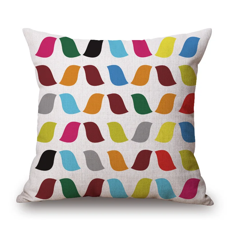 Декоративные диванные подушки Чехол красочные геометрические деревья браслеты