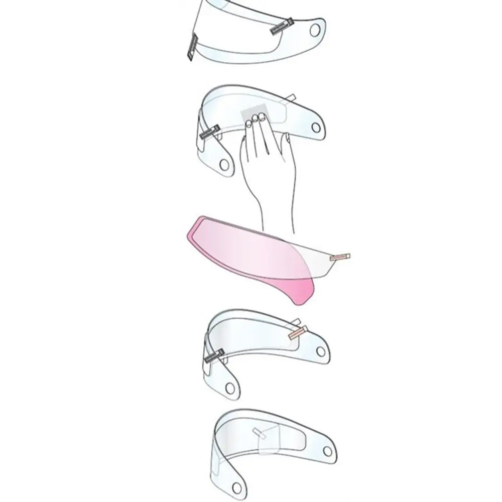 

Motorcycle Transparent Visor Film UV Resistance Rainproof Anti-Fog Helmet Lens Film For Motorbike Helmet Shield