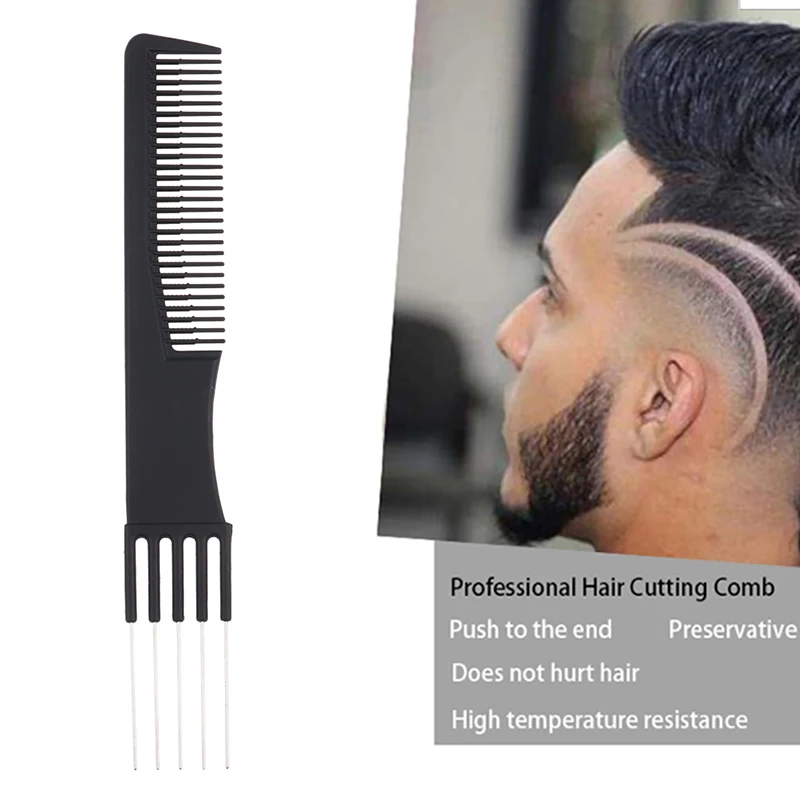 

1 Pcs Barber Salon Double Sided Tooth Hair Comb Steel Needle Tail Comb Hairdressing