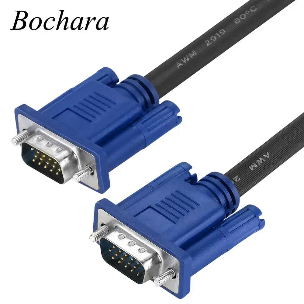 Bochara-Cable VGA macho a macho, 3 + 6 HD, 15 Pines, para...