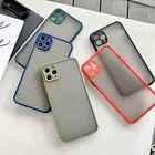 Матовый однотонный чехол для телефона iPhone 11 Pro X XR XS Max 6 6S 7 8 Plus SE 2020 12 Mini, противоударный жесткий чехол из поликарбоната с мягкими краями