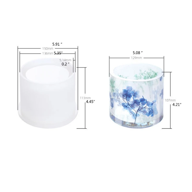 

Pen Holder Epoxy Resin Mold Succulent Plant Pot Silicone Mould DIY Crafts Home Decorations Ornaments Casting Tool