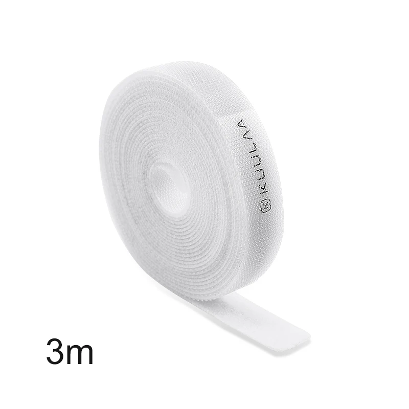 3m White KUULAA Кабельный органайзер длина usb-шнур намотка для телефона держатель для наушников шнур мышки протектор 1 м/3 м/5 м кабель управление - Цвет: 3m White