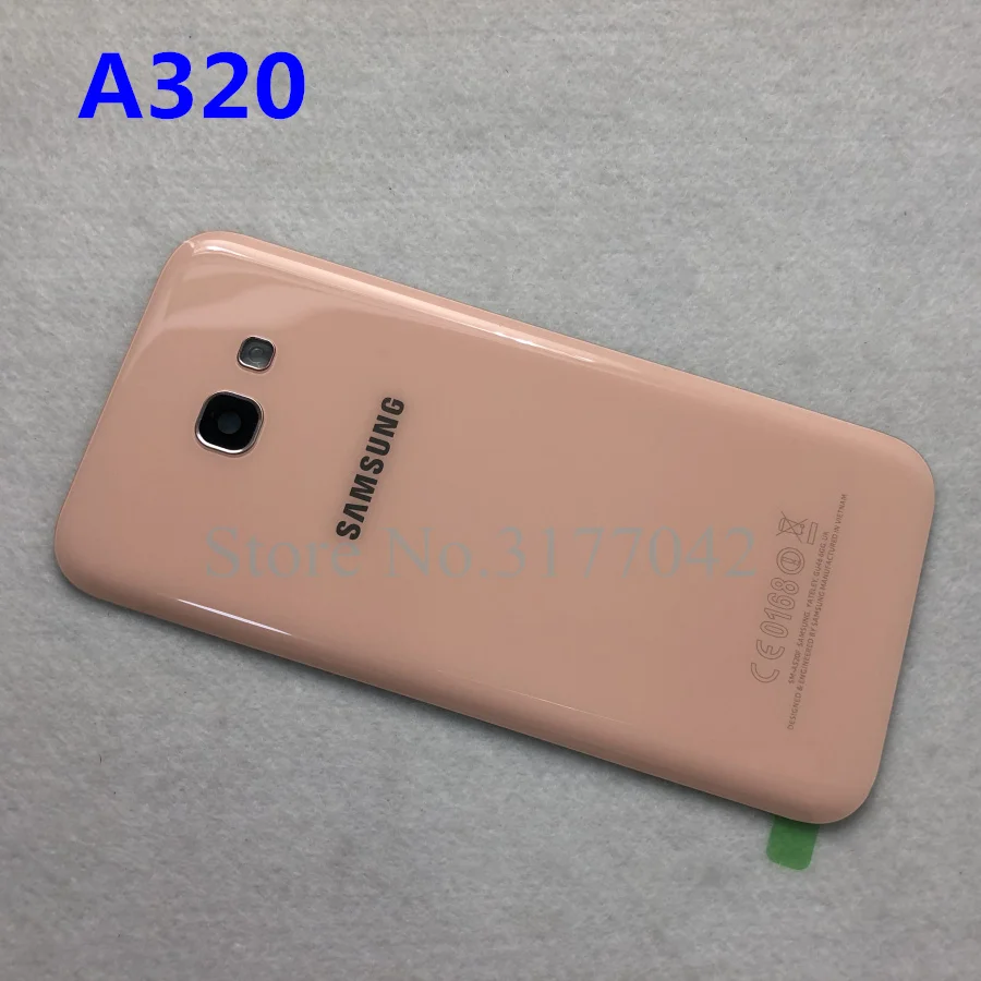 A320 Pink SAMSUNG Back Battery Cover A320 A520 A720 For Samsung Galaxy A5 A3 A7 SM-A520F SM-A320F SM-A720F Back Rear Glass Case - Цвет: A320 Pink