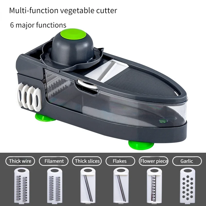 

Vegetable Cutter 6 In 1Dicing Blades Chef Slicer Shredder Fruit Peeler Potato Cheese Grater Chopper Kitchen Accessories Tool Set