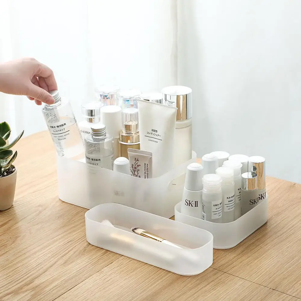 Stackable Transparent Cosmetic Storage Box Desktop Makeup Brush Rack Skin Care Lipstick Finishing Drawer Organizer Case | Дом и сад