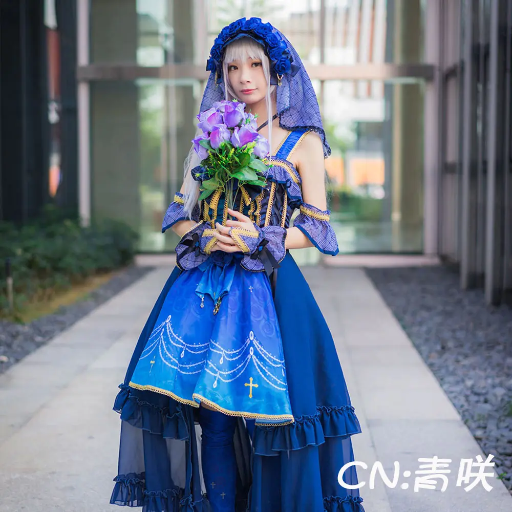 Костюм для косплея аниме взгляд! Minato Yukina Roselia 4-й одиночный 「 ONENESS 」 платья