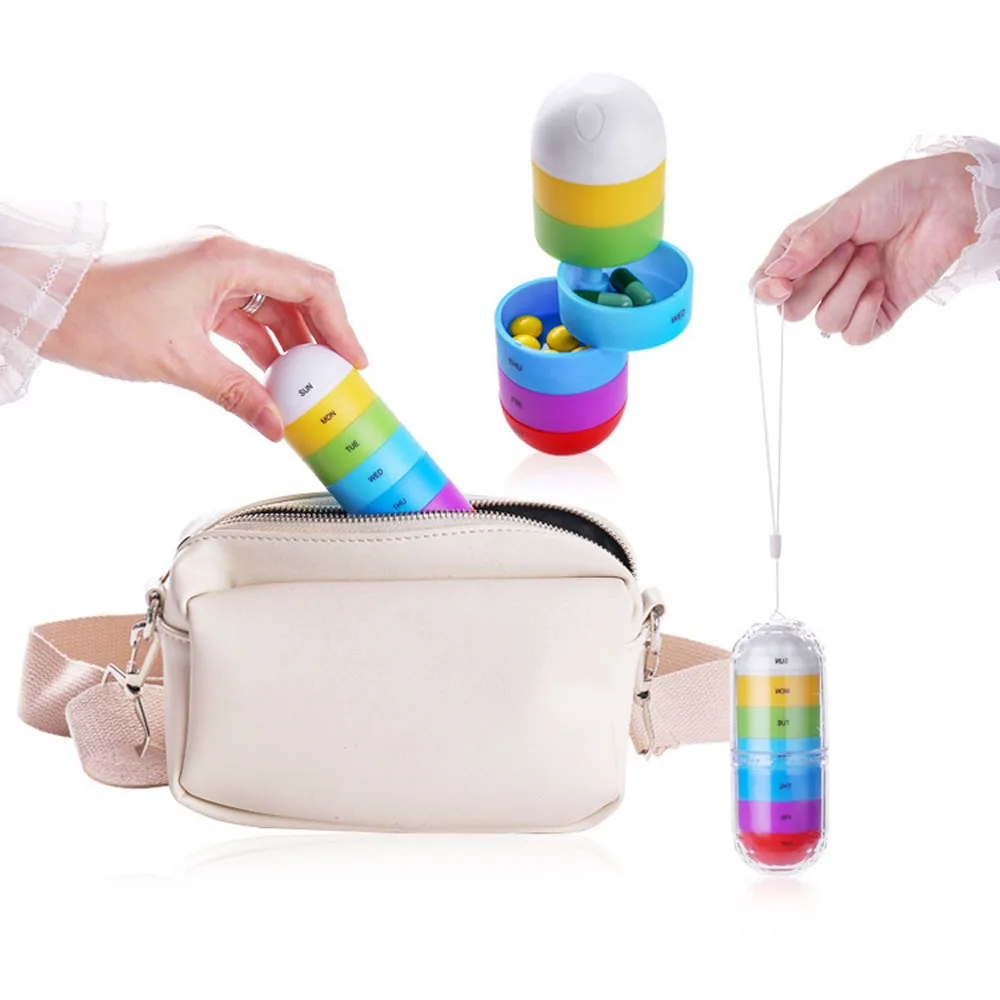 Портативная Водонепроницаемая красочная таблетница держатель для бутылок