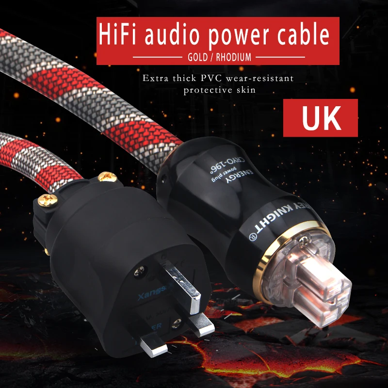 Серый Рыцарь аудиофил Hi end позолоченный/родиевый UK однокристальный медный OCC HiFi