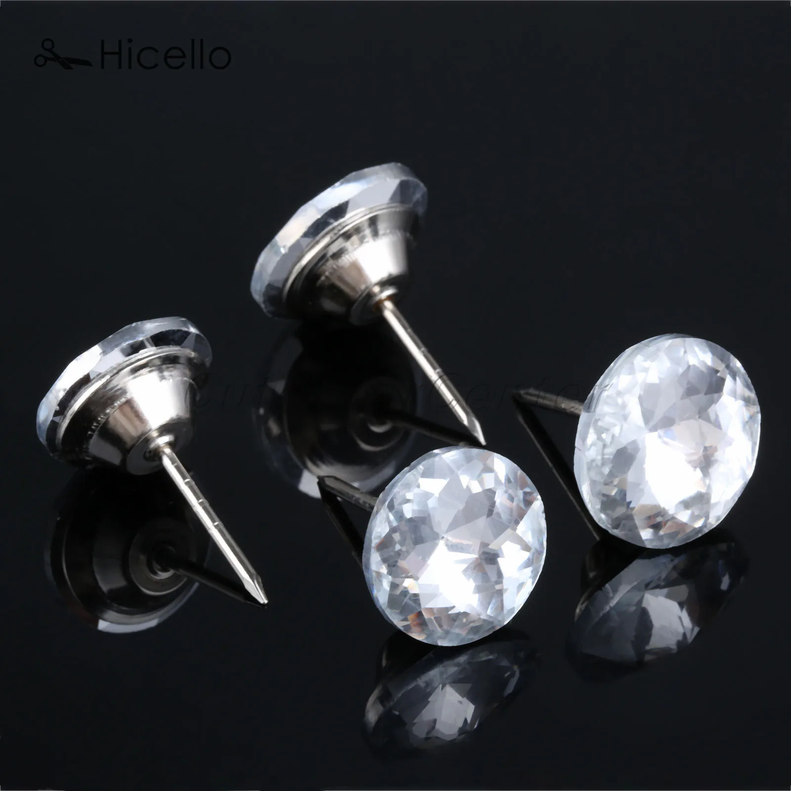 10 шт. стеклянные алмазные булавки для украшения мебели|Пуговицы| |